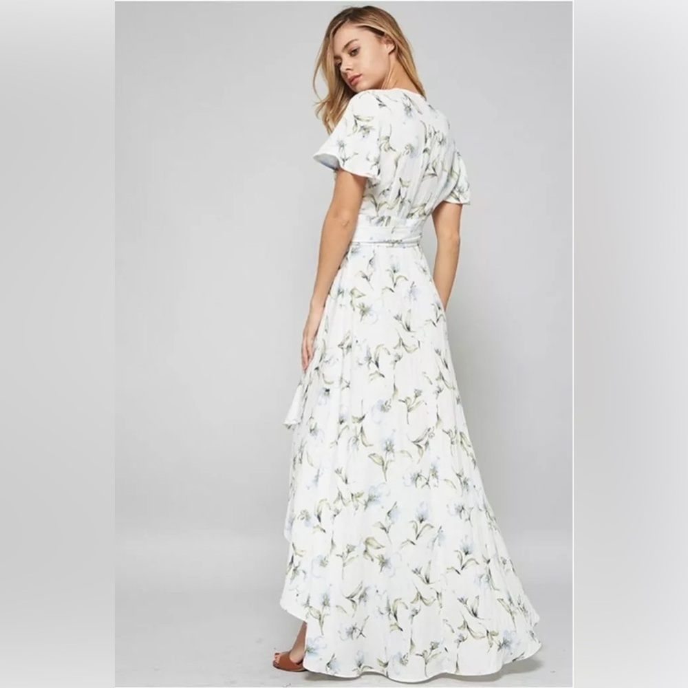 ADRIENNE Floral Wrap Dress